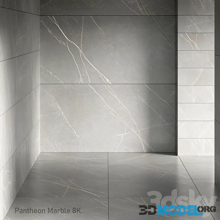 Pantheon marble light gray semi polished