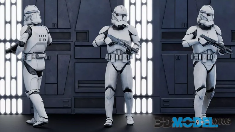 Phase 2 Clone Trooper Fully Rigged 4K (PBR)