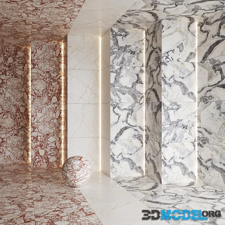 Porcelain stoneware collection SUPREME HEDONISM by FLAVIKER set 3 (3 types square)