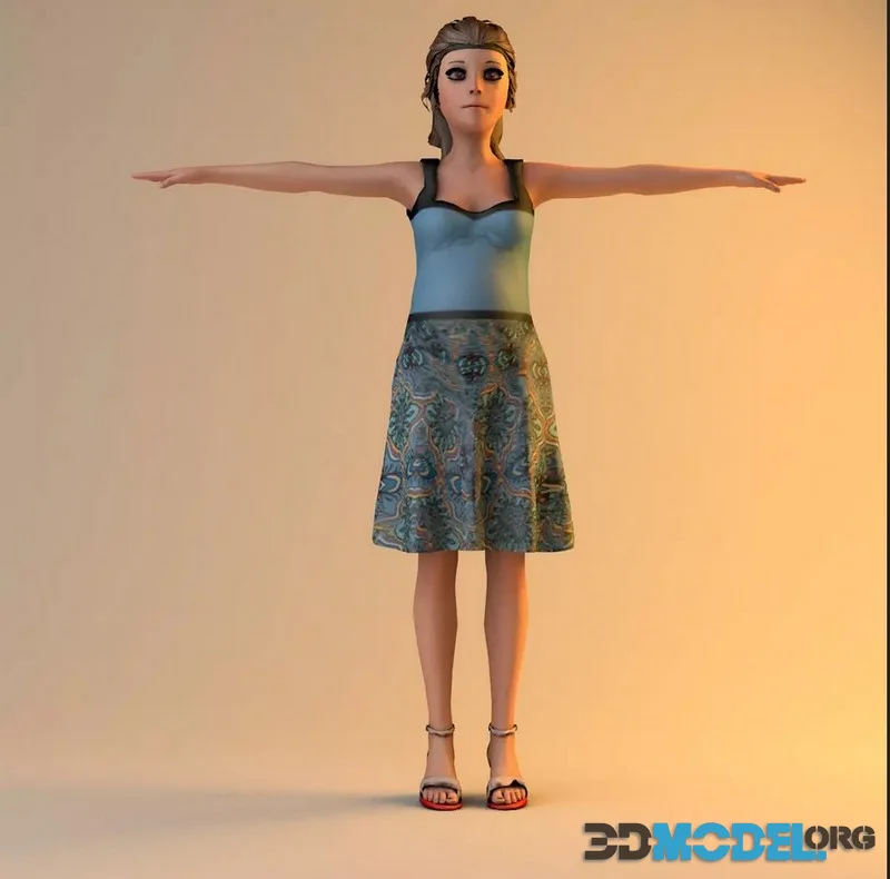 Pregnant Woman low-poly (PBR)