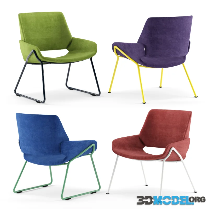 PROSTORIA Monk Easy Chair metal By Grupa