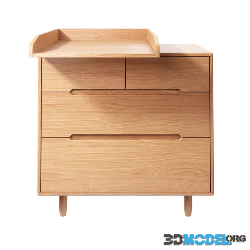 Pure Oak Wood Changing Table by Nobodinoz