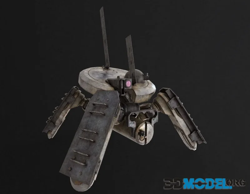 Quadrupedal Scout Mech low-poly (PBR)