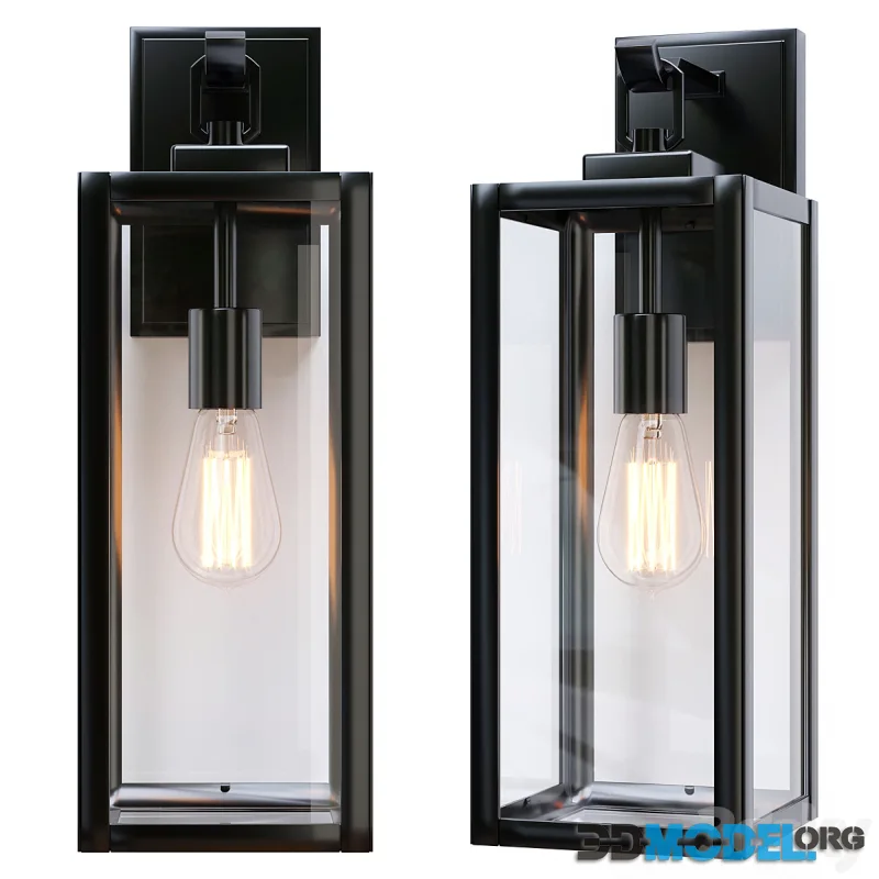 Quoizel Breitling 1 Light 18 in Matte Black Outdoor Wall Light