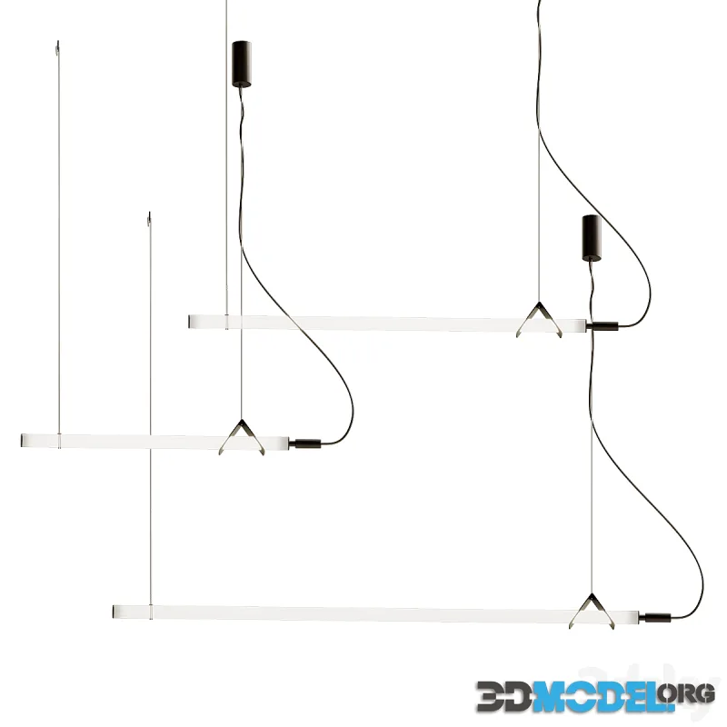 Sasaki Minimalist Linear suspension pendant light
