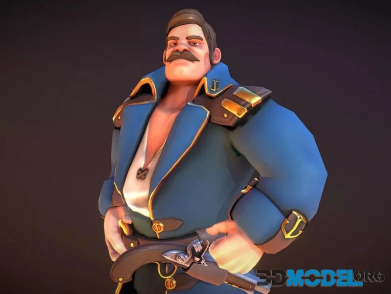 Seafarer The Captain low-poly (PBR)