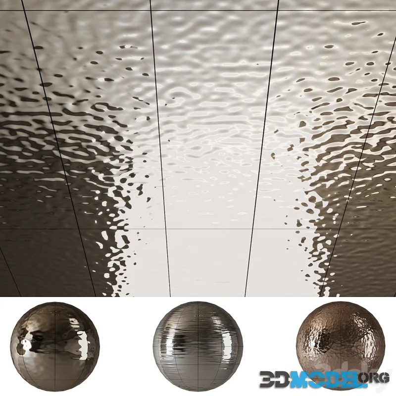 Seamless material Metal panels Wave