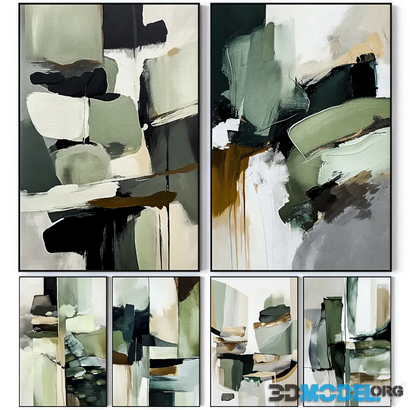 Set of large wall paintings 2938