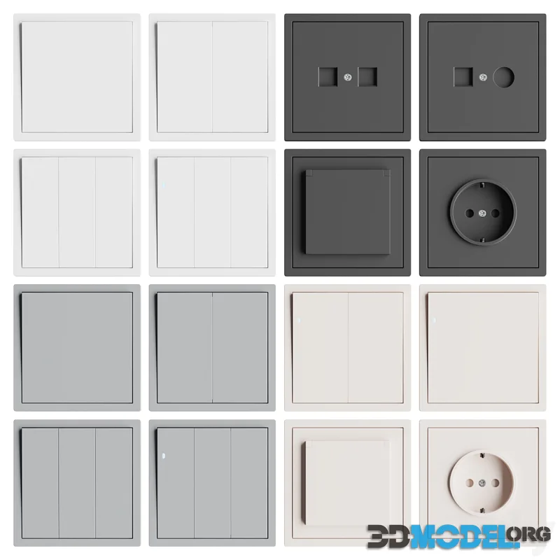Set of sockets and switches Donel series R98