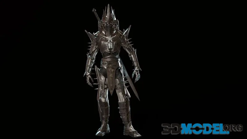 Skeleton5 lord of rings character low-poly (PBR)