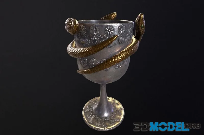 Snake King Chalice low-poly (PBR)