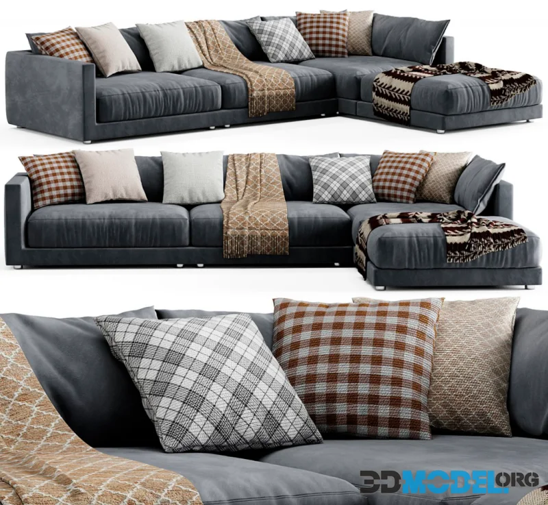 Sofa Poliform Bristol with chaise lounge