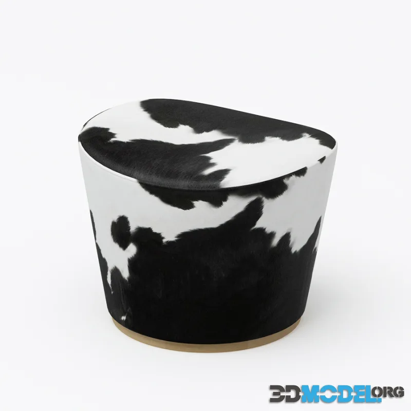 Stockholm Pouf (black and white)
