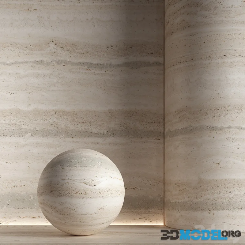 Stone material, travertine. 41, pbr, seamless