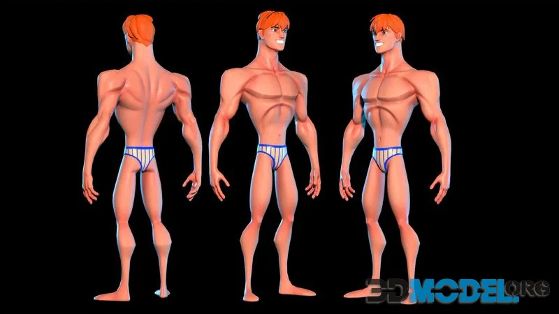 Stylized BaseMesh low-poly (PBR)