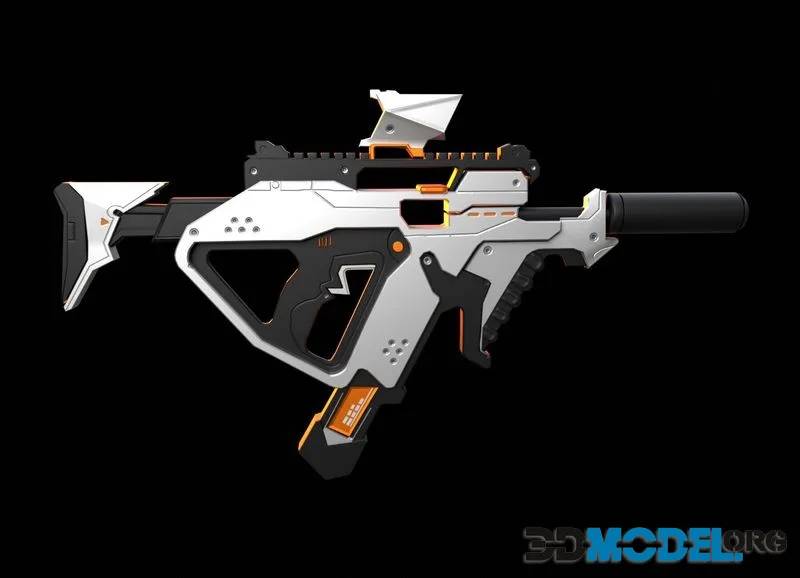 Stylized Gun low-poly (PBR)