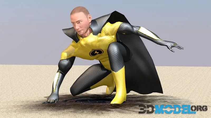 Super Hero low-poly (PBR)