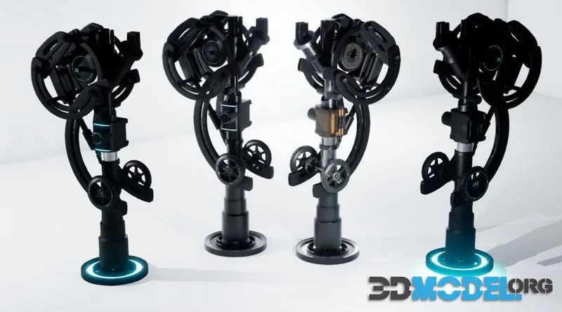 SynthCore Sci-Fi Mechanical Device low-poly (PBR)