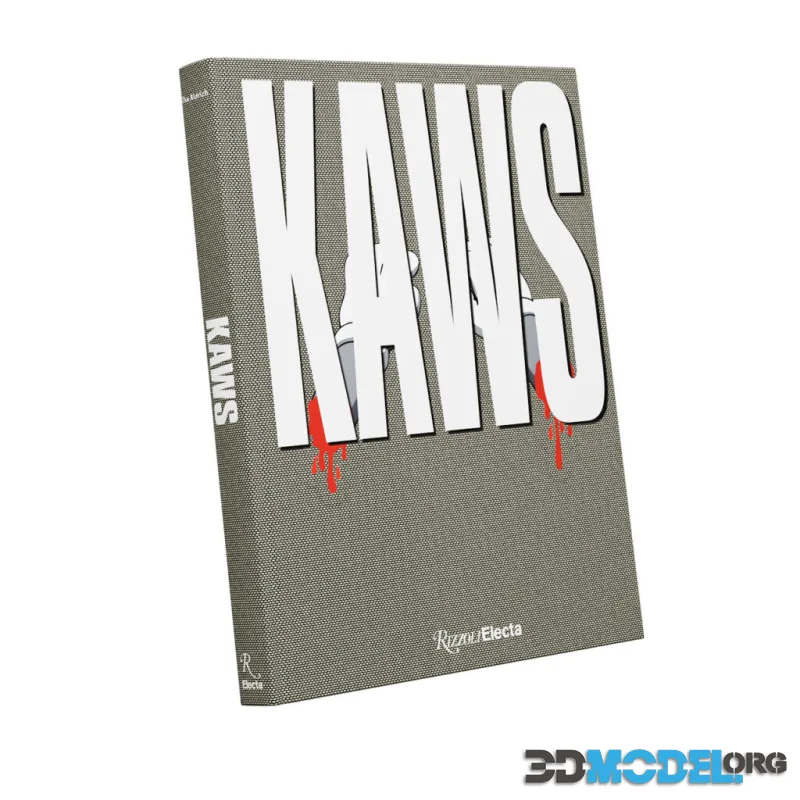 KAWS アートブック Rizzoli/Electa 3D Model – The Art of KAWS Hardcover Book by RizzoliElecta