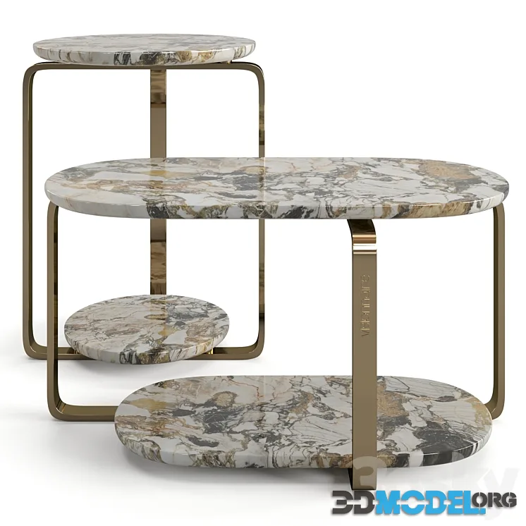 Visionnaire Button coffee tables set