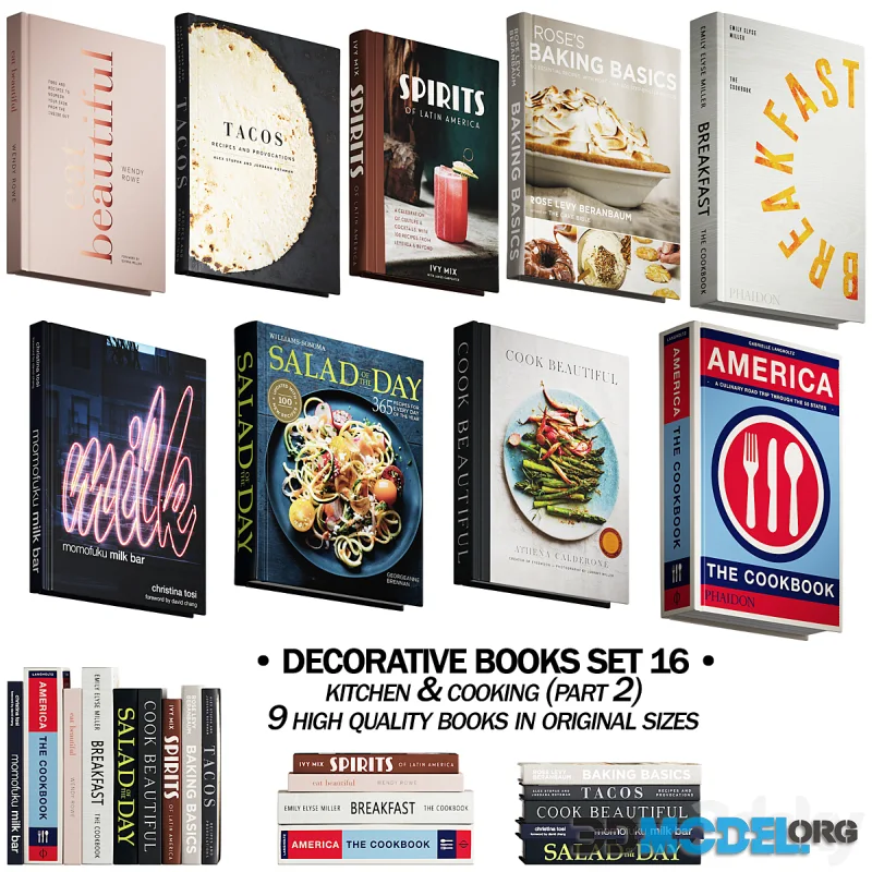 145 decorative books set 16 kitchen and cooking P02