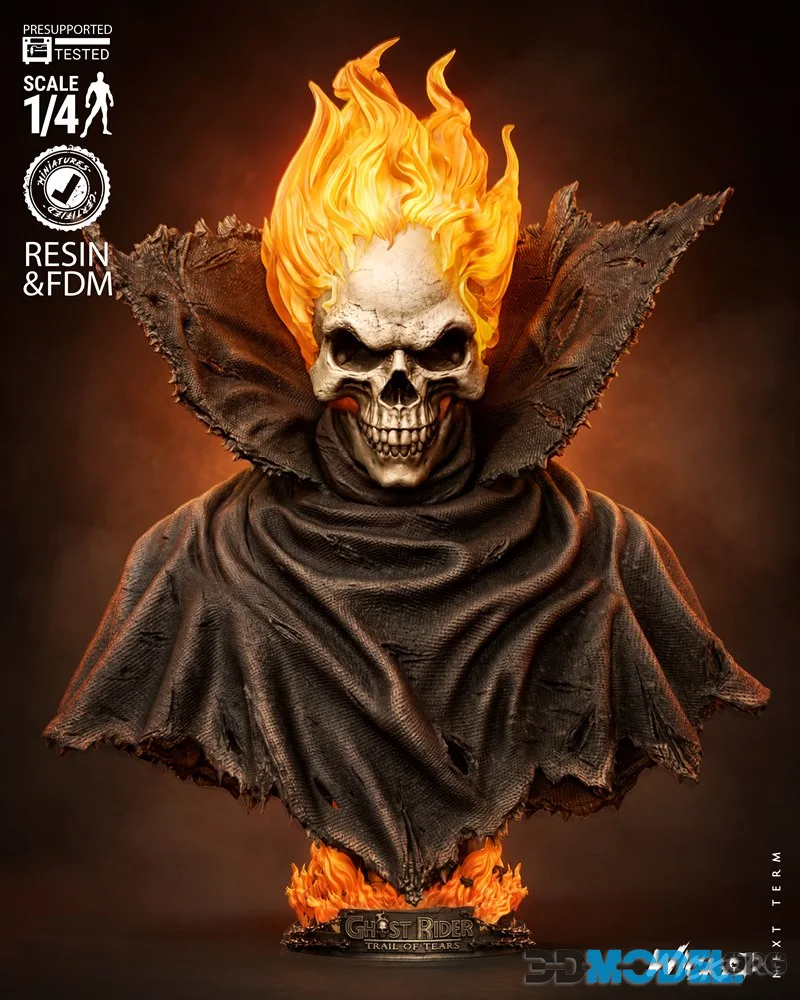 Wicked - Ghost Rider Caleb Bust Portrait – Printable