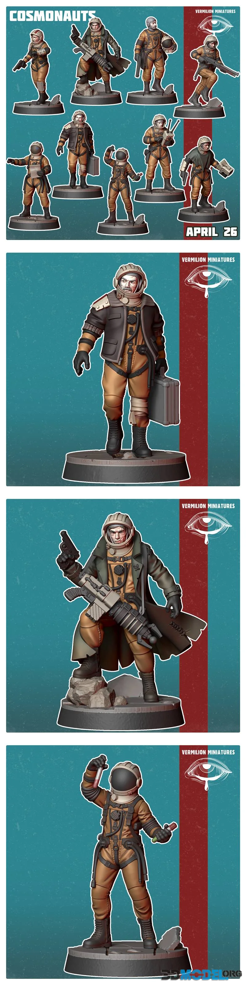 Vermilion Miniatures - Cosmonauts Collection April 2026 – Printable