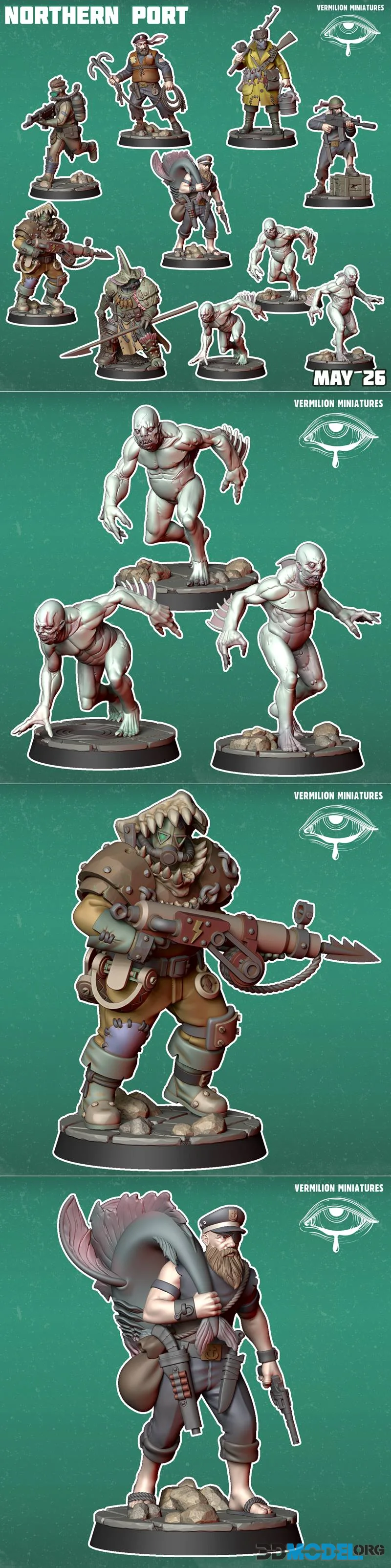 Vermilion Miniatures - Northern Port Collection May 2026 – Printable
