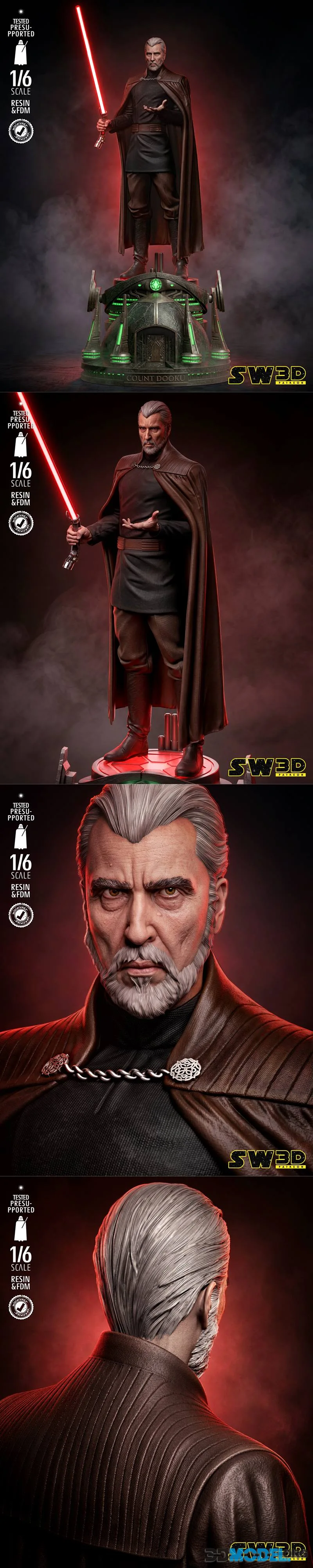 SW3D - Count Dooku Sculpture – Printable