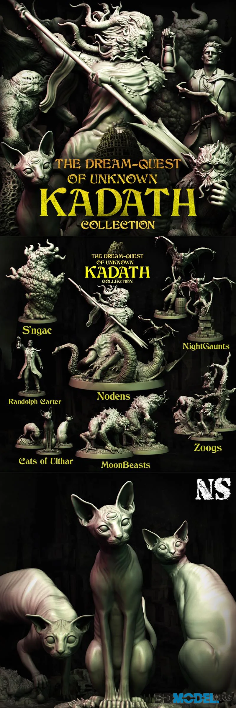 NS Miniatures - The Dream-Quest of Unknown Kadath November 2025 – Printable