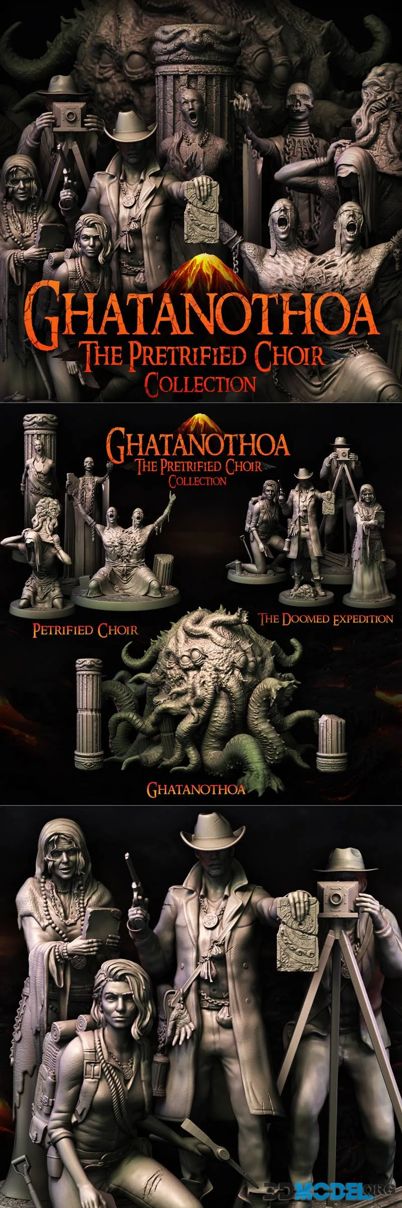 NS Miniatures - Ghatanothoa - The Petrified Choir April 2026 – Printable