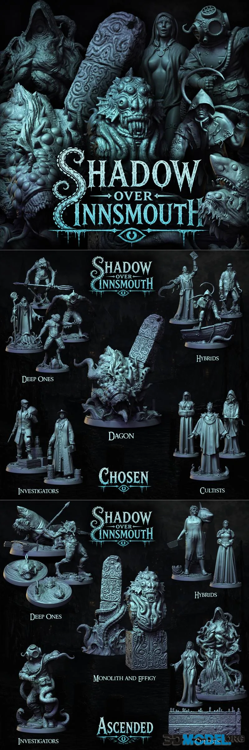 NS Miniatures - Shadow over Innsmouth - Miniatures and Terrain Collection May 2026 – Printable