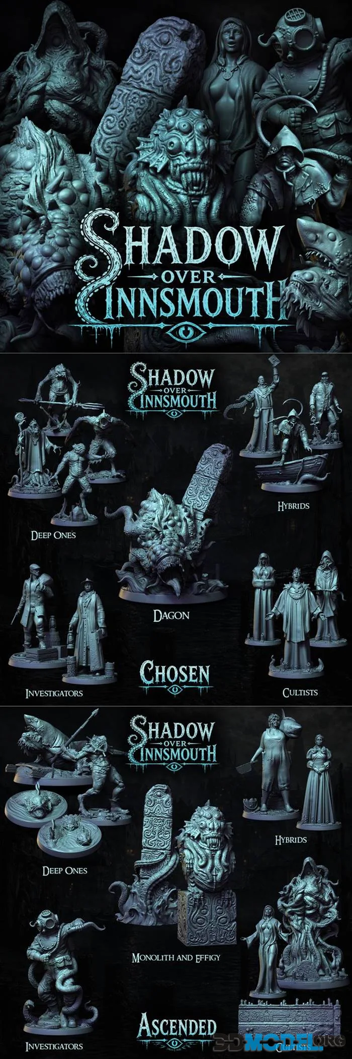 NS Miniatures - Shadow over Innsmouth - Miniatures and Terrain Collection May 2026 – Printable