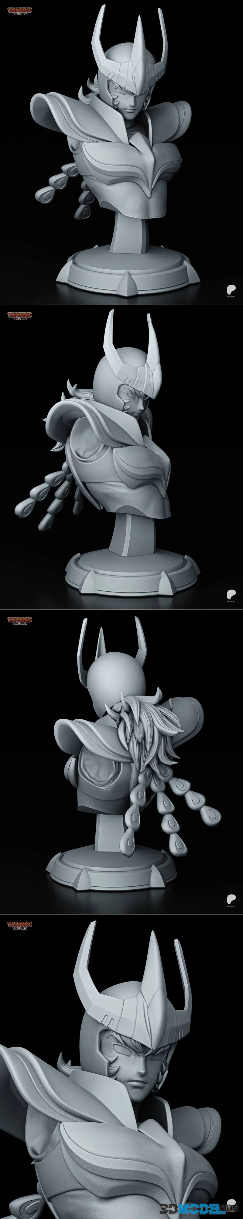 Tanuki Figures - Phoenix Ikki - Saint Seiya Bust – Printable