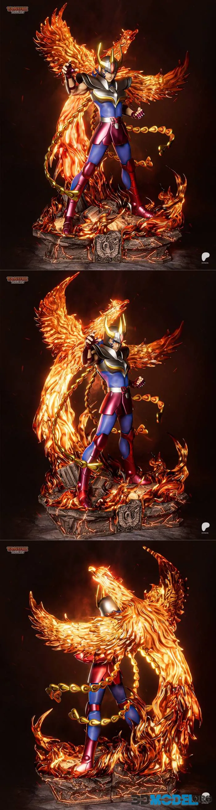 Tanuki Figures - Phoenix Ikki - Saint Seiya – Printable