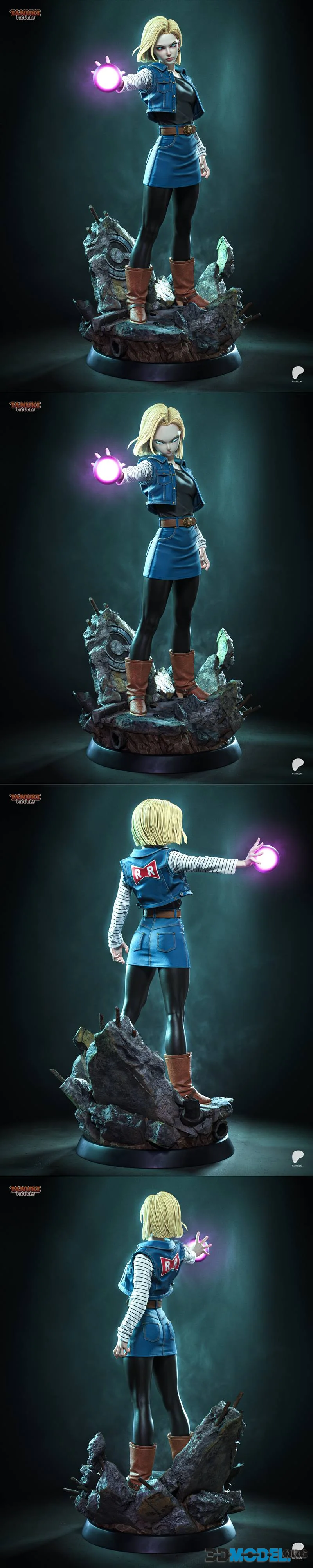 Tanuki Figures - Android 18 - Dragon Ball Z – Printable