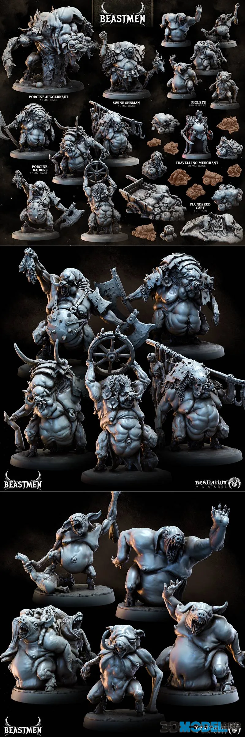 Bestiarum Miniatures - Swine Raid February 2026 – Printable