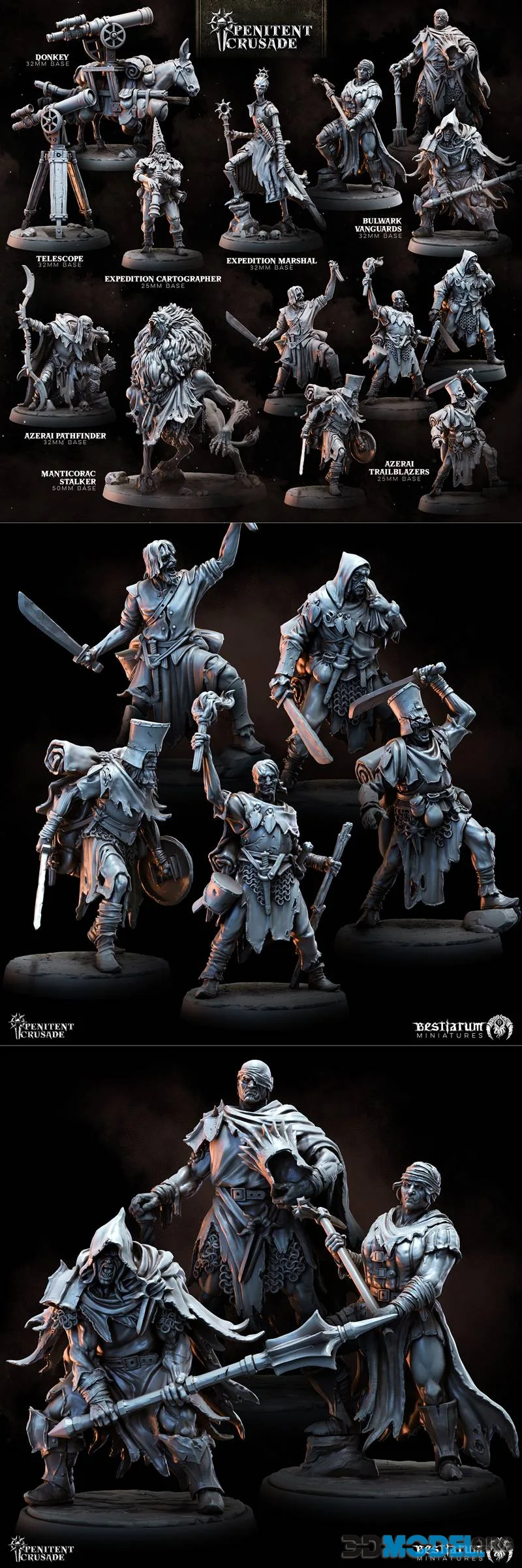 Bestiarum Miniatures - The Azerai Expedition March 2026 – Printable