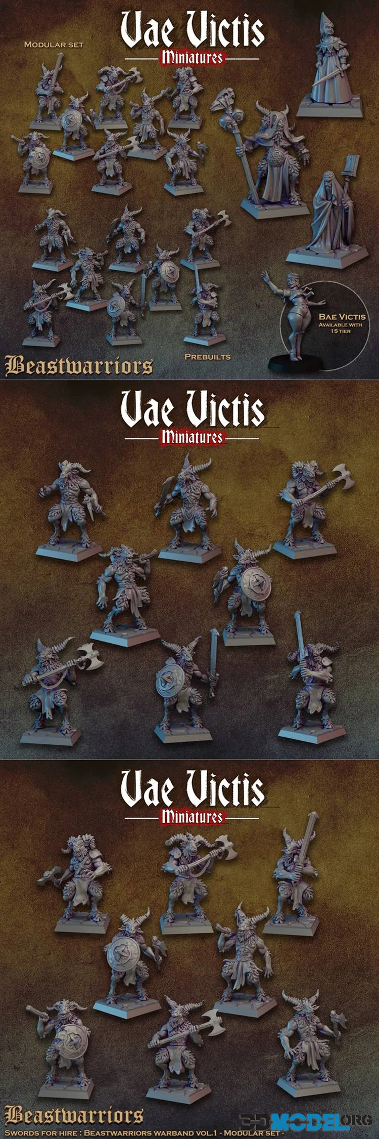 Vae Victis Miniatures - Beastwarriors June 2026 – Printable