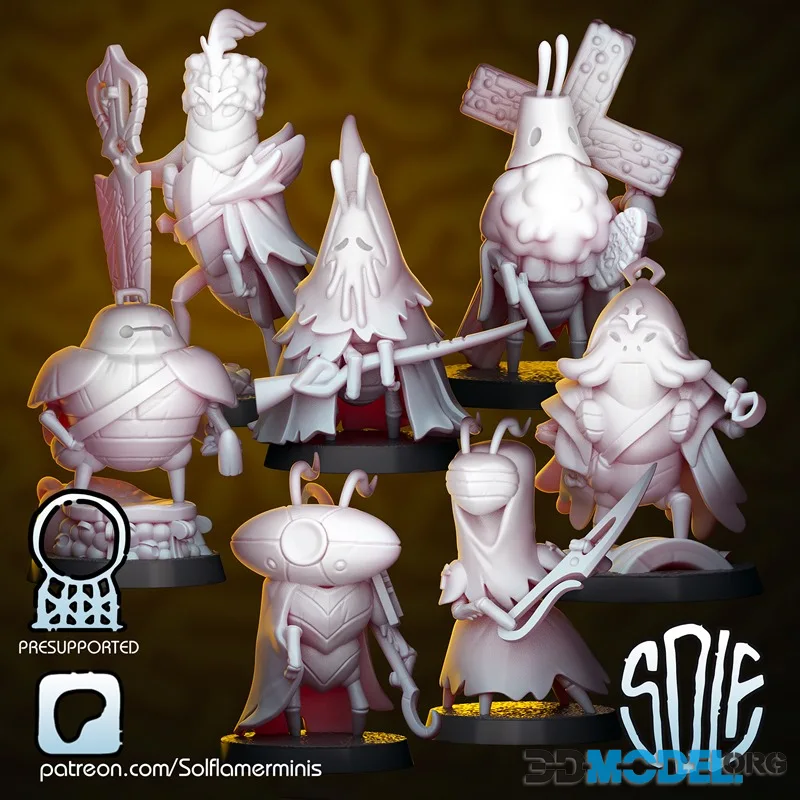 Solflamer minis - Church trench bugs Support pack – Printable