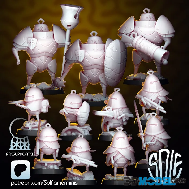 Solflamer minis - Church trench bugs Troops pack – Printable