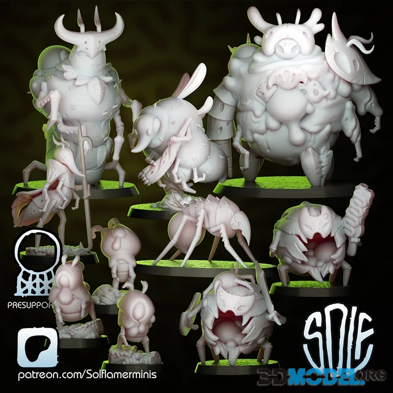 Solflamer minis - Plague trench bugs – Printable
