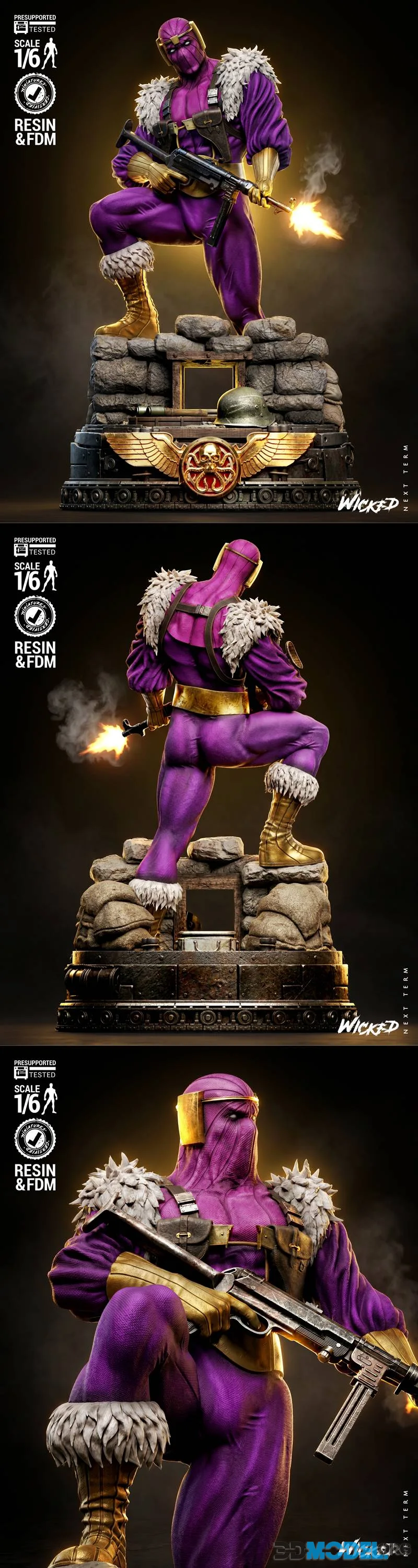 Wicked - Baron Zemo Sculpture – Printable