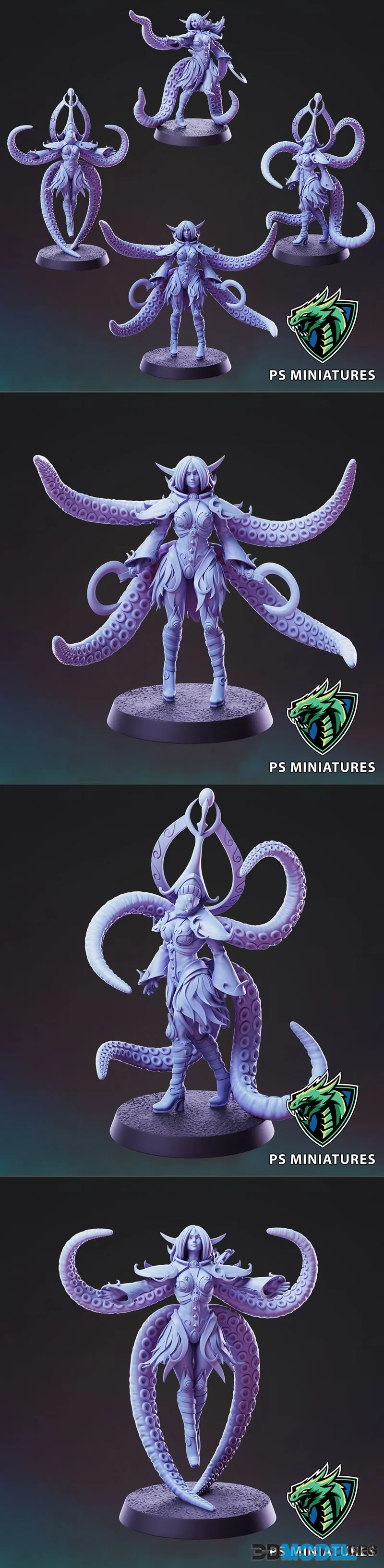 PSMiniatures - Elf Eldritch Cultist - Bundle and Pinups – Printable