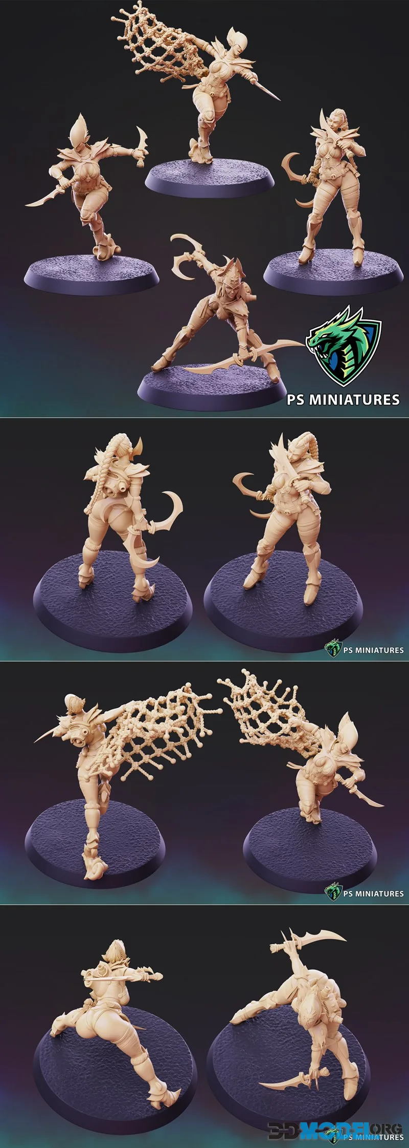PSMiniatures - Dark Space Elf Witches Vol 2 Bundle January 2026 – Printable