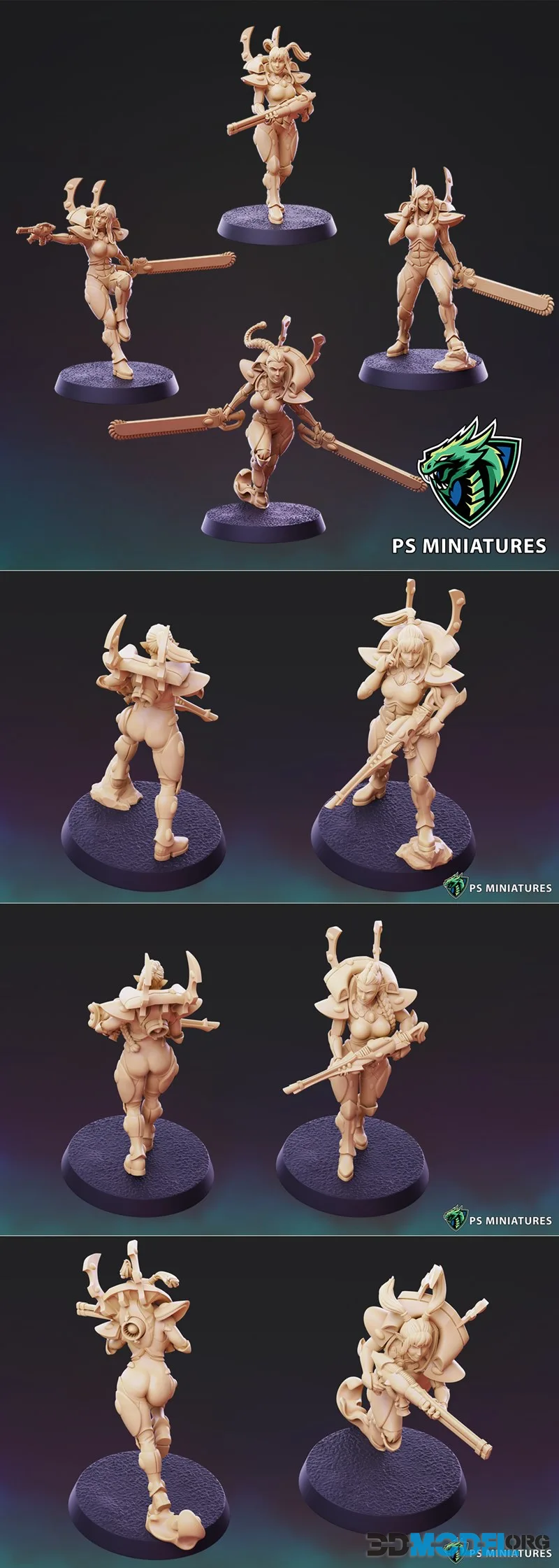 PSMiniatures - Space Elf Soldiers Vol 2 Bundle February 2026 – Printable