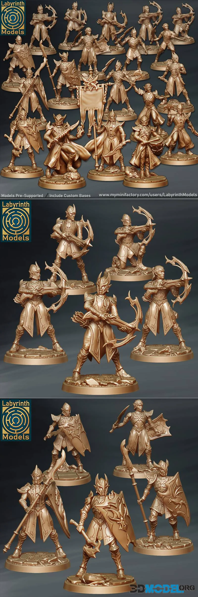 Labyrinth Models - Dark Elf Infantry March2026 – Printable