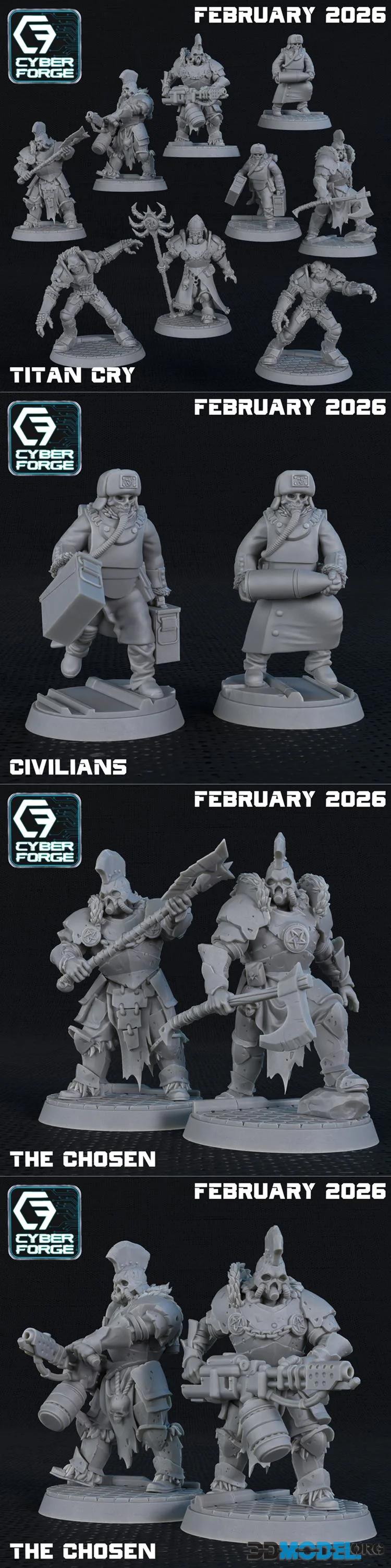 Cyber Forge Miniatures February 2026 – Printable