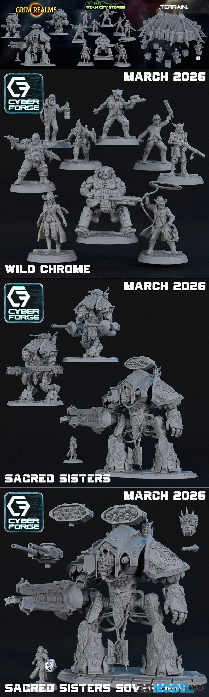 Cyber Forge Miniatures March 2026 – Printable