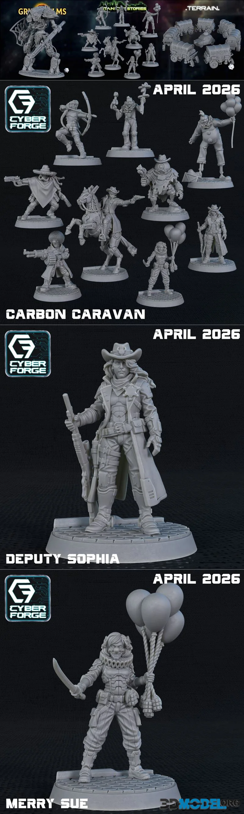 Cyber Forge Miniatures April 2026 – Printable